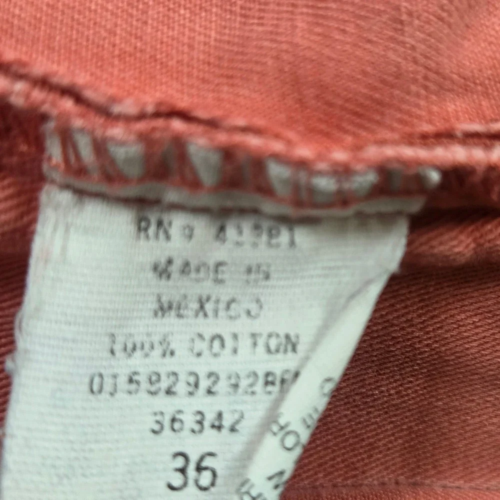Polo Ralph Lauren Andrew Mens 36 Pink Coral Frayed Hem Chino Shorts Distressed*
